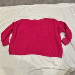 French Connection Vibrant Pink Crew Neck Sweater